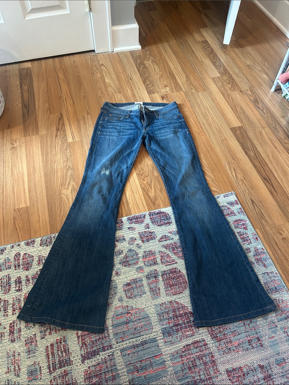 Hudson Jeans Dark Blue Wide Leg Flare Jeans
